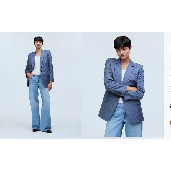 Madewell Jackets & Blazers - Madewell $188 Single-Breasted Blazer in Yarn-Dyed Pinstripe Size 4 NO881
